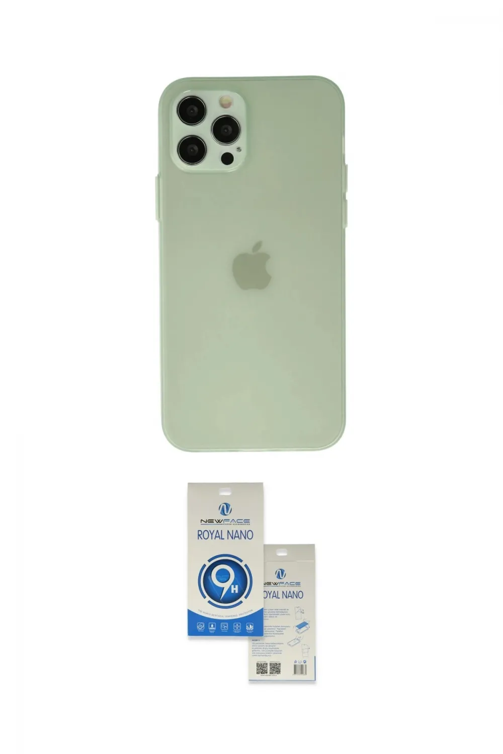 ieg™ iPhone 12 Pro Max Kılıf Atlas Minimal Prime - Şeffaf Royal Nano Ekran Koruyucu