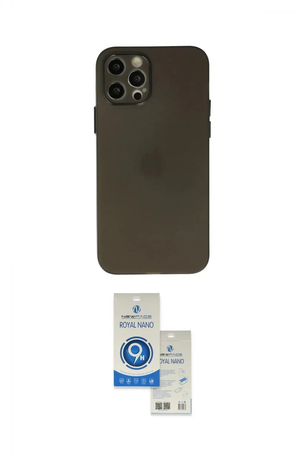 ieg™ iPhone 12 Pro Max Kılıf Atlas Minimal Prime - Şeffaf Royal Nano Ekran Koruyucu