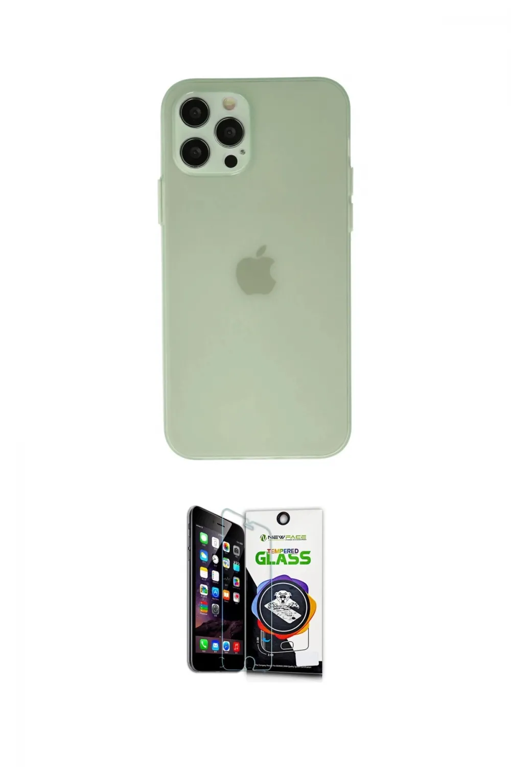 ieg™ iPhone 12 Pro Max Kılıf Atlas Minimal Prime - Şeffaf Temperli Cam Ekran Koruyucu