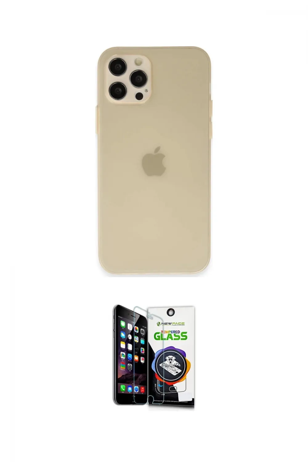 ieg™ iPhone 12 Pro Max Kılıf Atlas Minimal Prime - Şeffaf Temperli Cam Ekran Koruyucu