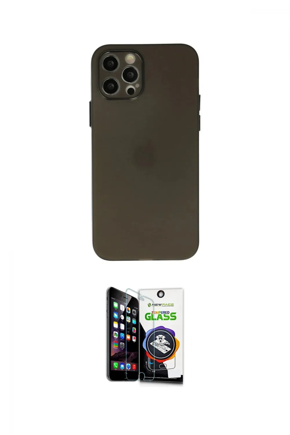 ieg™ iPhone 12 Pro Max Kılıf Atlas Minimal Prime - Şeffaf Temperli Cam Ekran Koruyucu