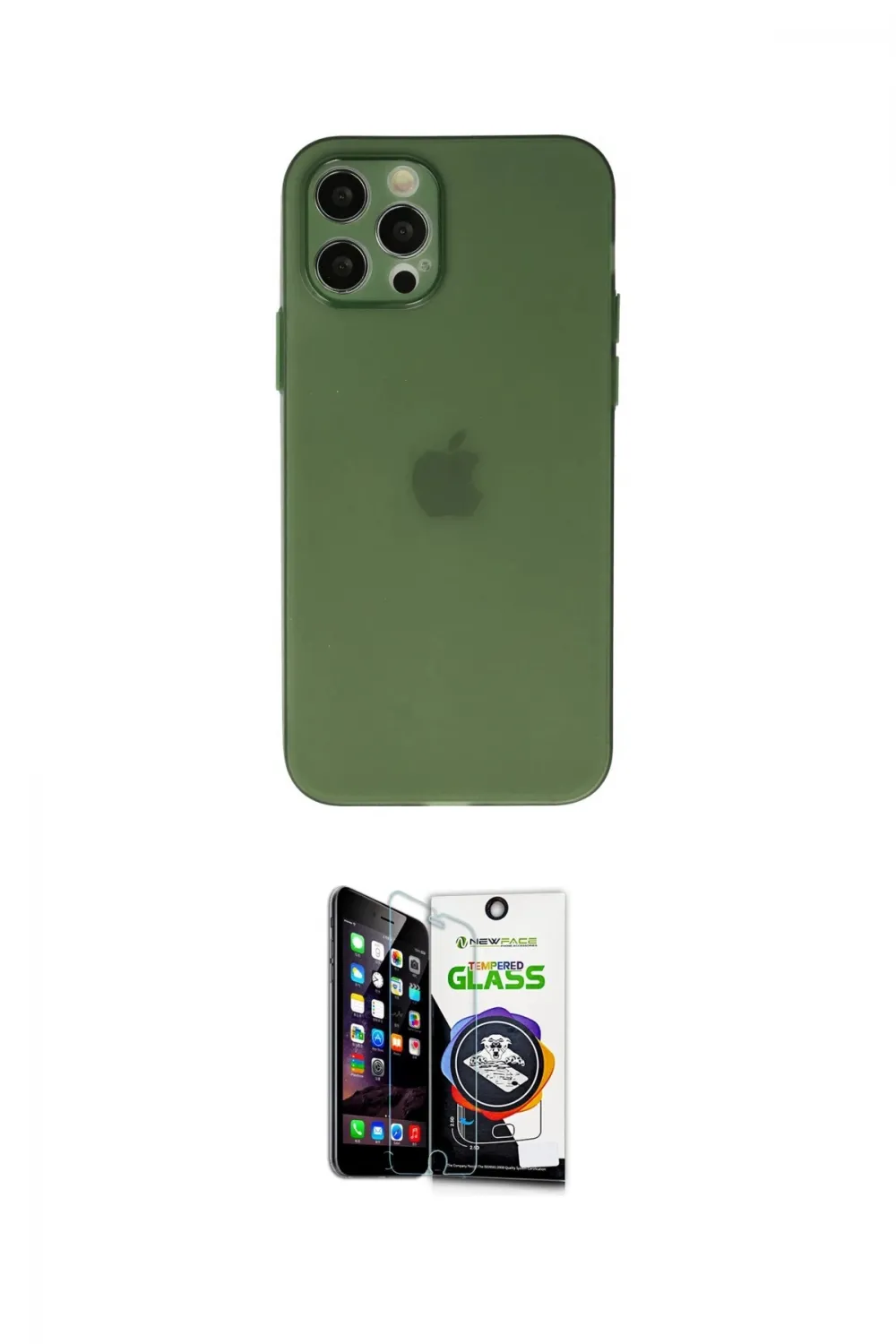ieg™ iPhone 12 Pro Max Kılıf Atlas Minimal Prime - Şeffaf Temperli Cam Ekran Koruyucu