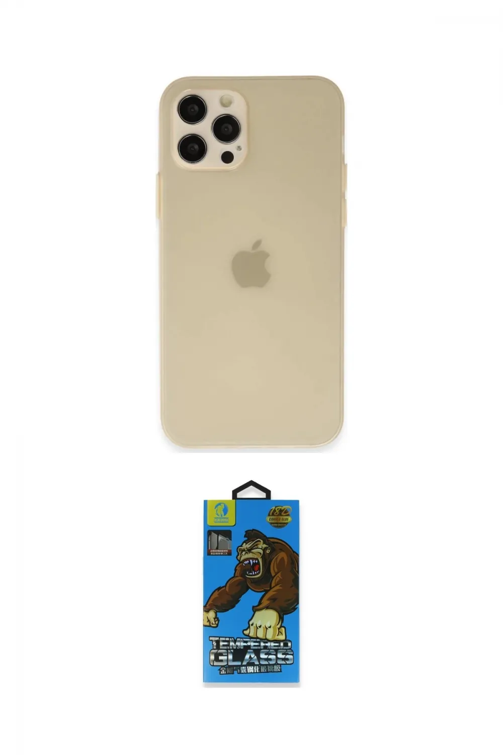 ieg™ iPhone 12 Pro Max Kılıf Atlas Minimal Prime - Siyah 18D Cam Ekran Koruyucu