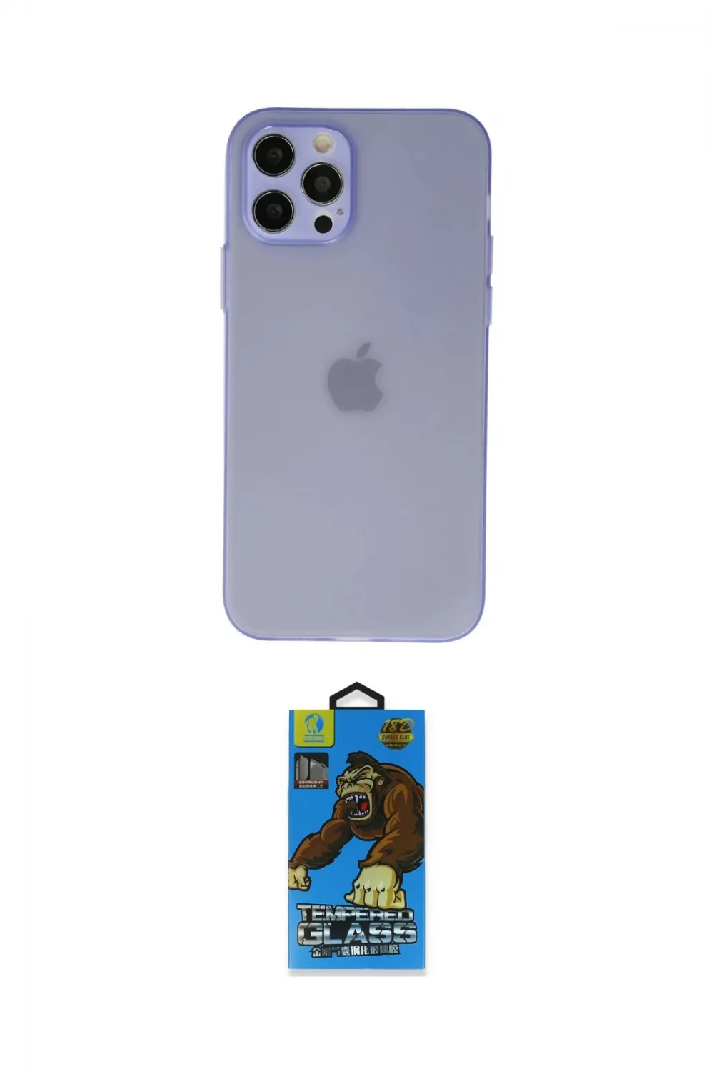 ieg™ iPhone 12 Pro Max Kılıf Atlas Minimal Prime - Siyah 18D Cam Ekran Koruyucu