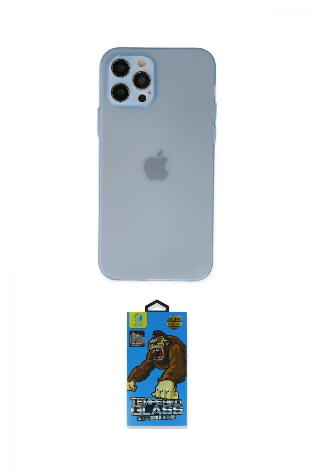 ieg™ iPhone 12 Pro Max Kılıf Atlas Minimal Prime - Siyah 18D Cam Ekran Koruyucu