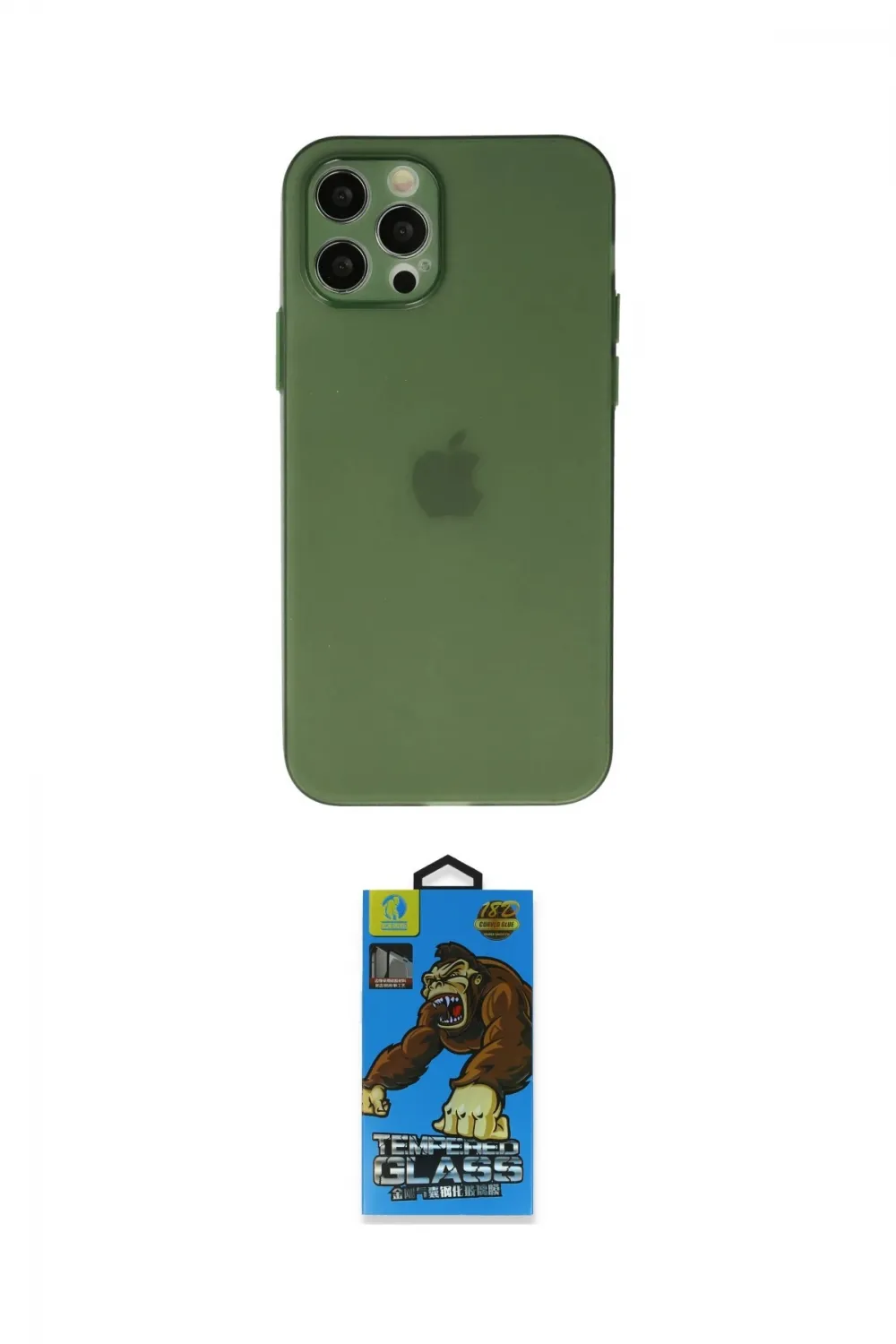 ieg™ iPhone 12 Pro Max Kılıf Atlas Minimal Prime - Siyah 18D Cam Ekran Koruyucu