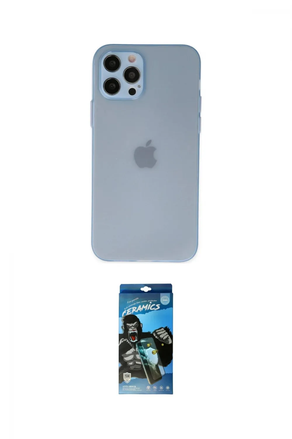 ieg™ iPhone 12 Pro Max Kılıf Atlas Minimal Prime - Siyah 34D Izgaralı Cam