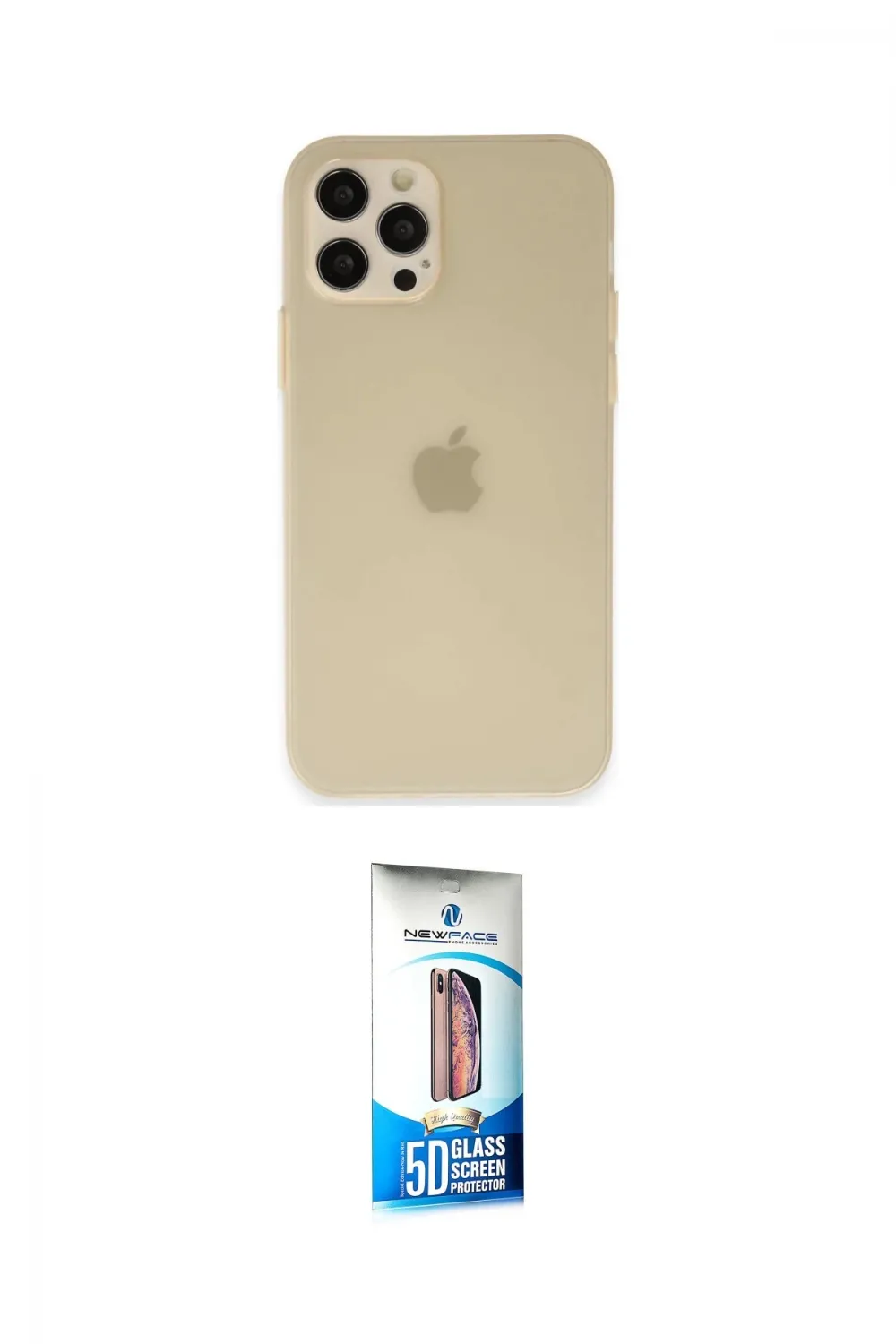 ieg™ iPhone 12 Pro Max Kılıf Atlas Minimal Prime - Siyah 5D Eko Cam Ekran Koruyucu