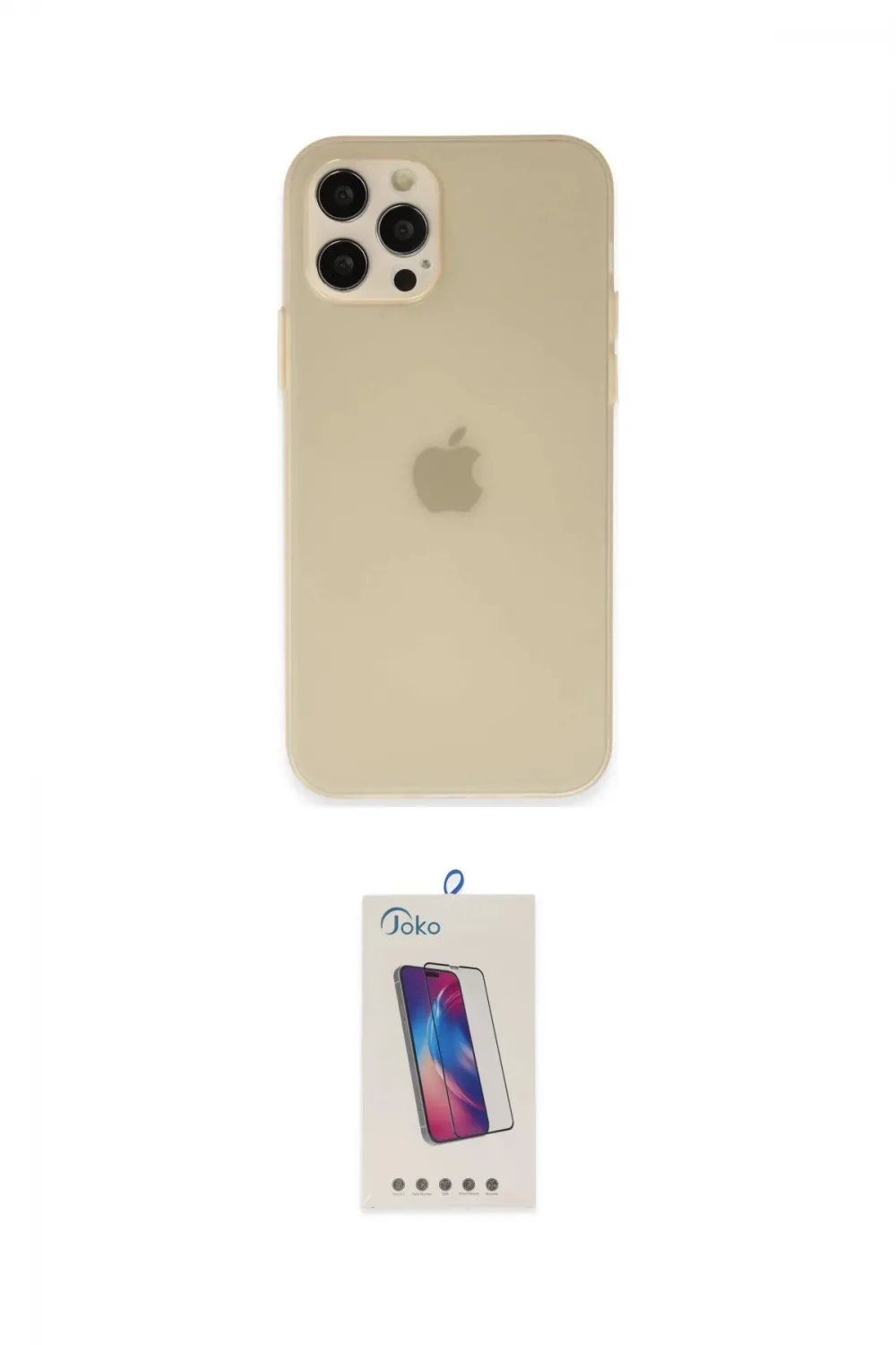 ieg™ iPhone 12 Pro Max Kılıf Atlas Minimal Prime - Siyah Joko 5D Cam