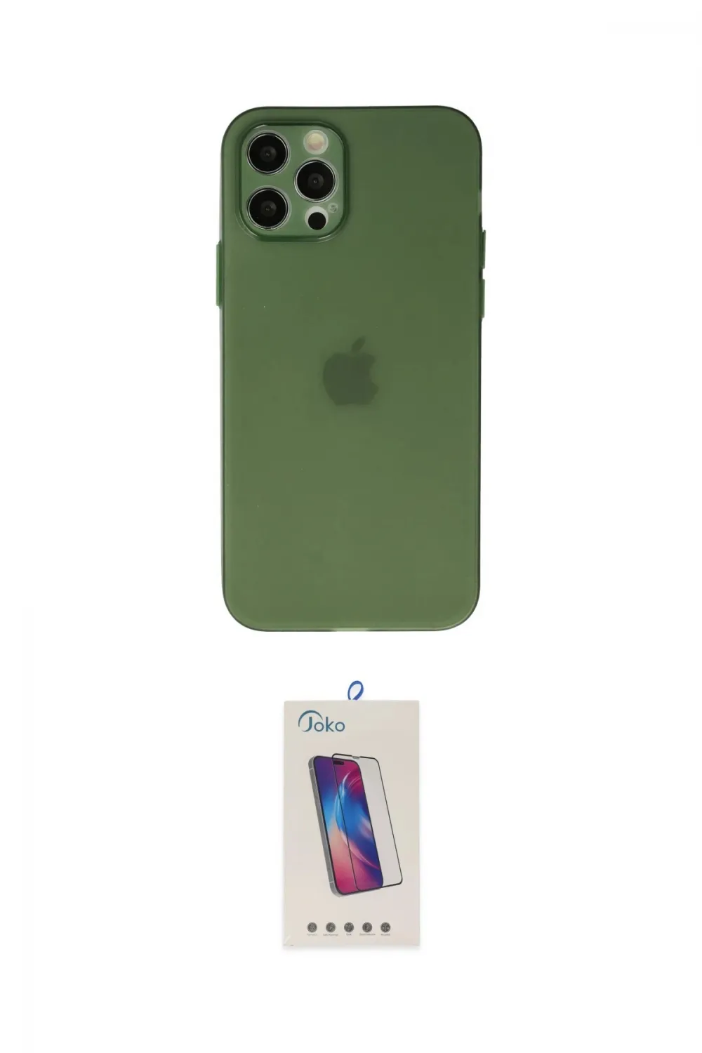 ieg™ iPhone 12 Pro Max Kılıf Atlas Minimal Prime - Siyah Joko 5D Cam