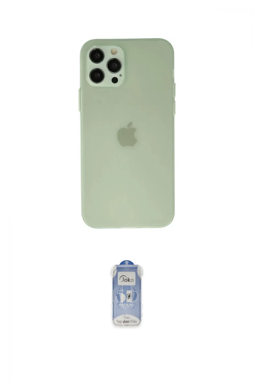 ieg™ iPhone 12 Pro Max Kılıf Atlas Minimal Prime - Siyah Joko Magic 5D Cam