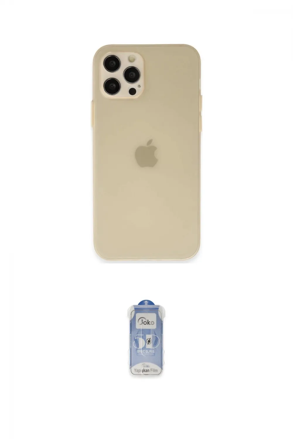 ieg™ iPhone 12 Pro Max Kılıf Atlas Minimal Prime - Siyah Joko Magic 5D Cam