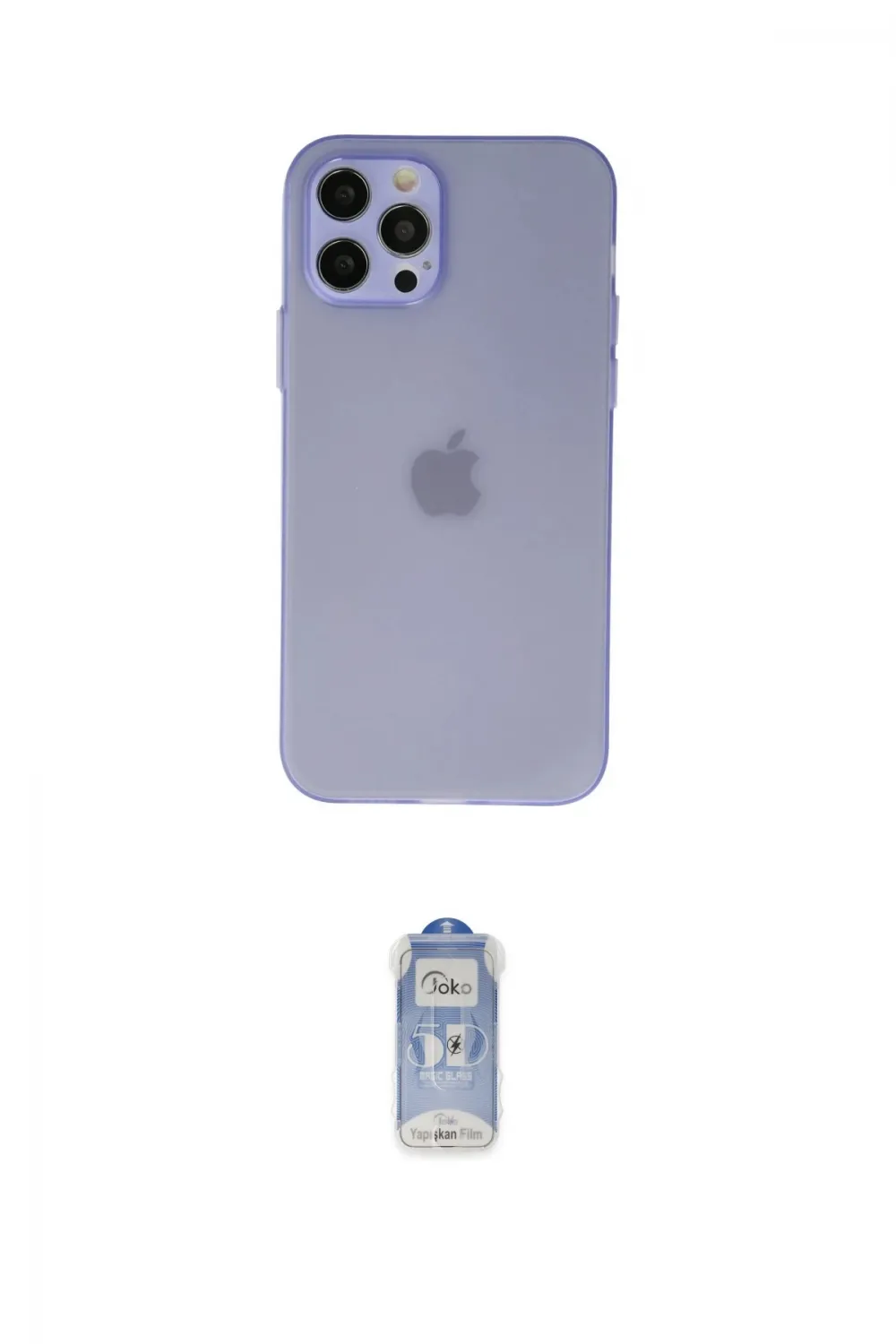 ieg™ iPhone 12 Pro Max Kılıf Atlas Minimal Prime - Siyah Joko Magic 5D Cam
