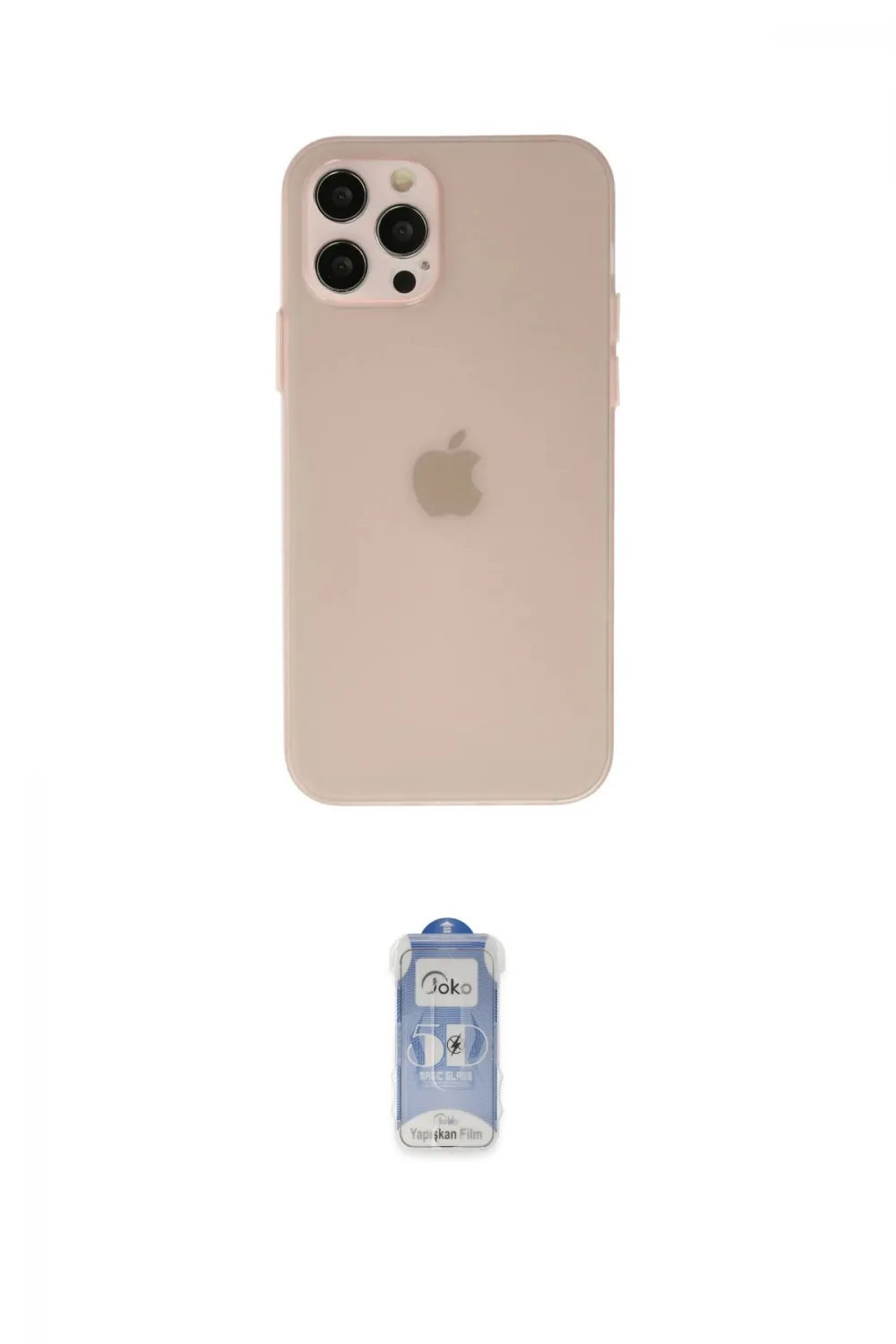 ieg™ iPhone 12 Pro Max Kılıf Atlas Minimal Prime - Siyah Joko Magic 5D Cam