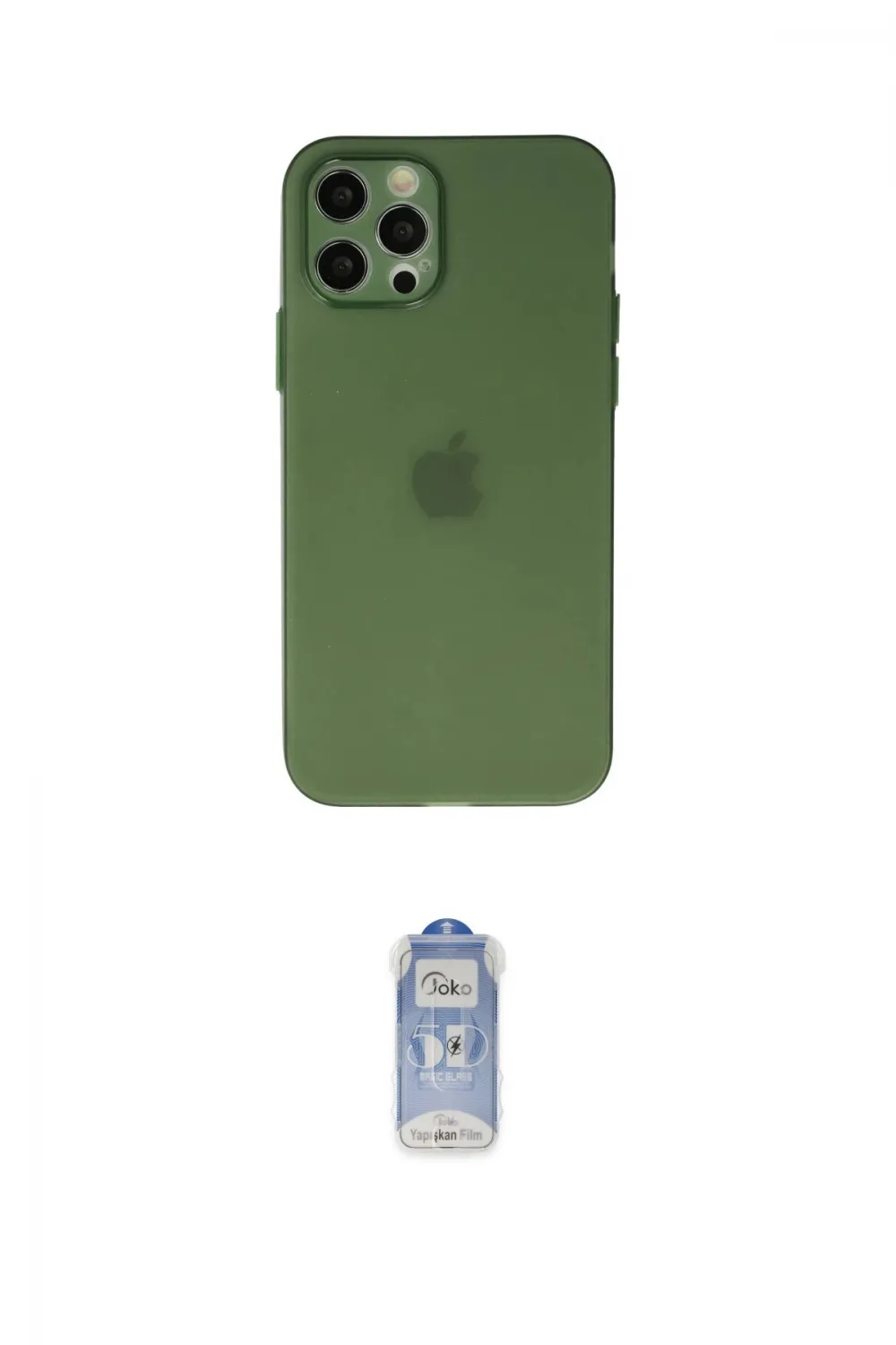 ieg™ iPhone 12 Pro Max Kılıf Atlas Minimal Prime - Siyah Joko Magic 5D Cam