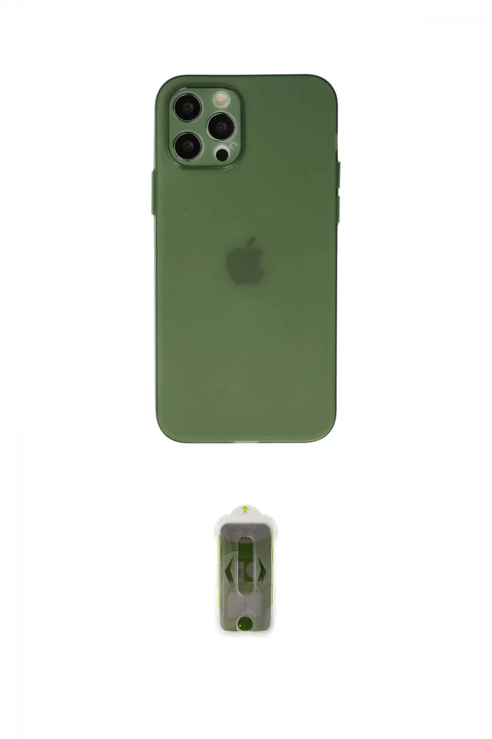 ieg™ iPhone 12 Pro Max Kılıf Atlas Minimal Prime - Siyah Joko Magic 5D Hayalet Cam