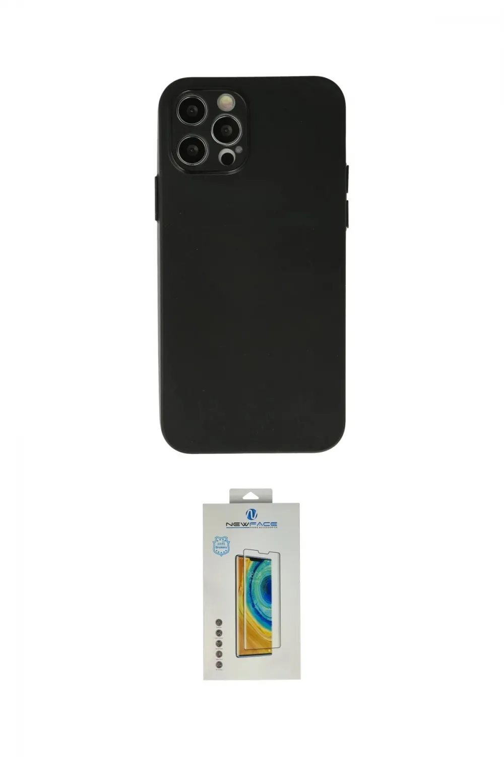 ieg™ iPhone 12 Pro Max Kılıf Atlas Minimal Prime - Siyah Polymer Nano Ekran Koruyucu