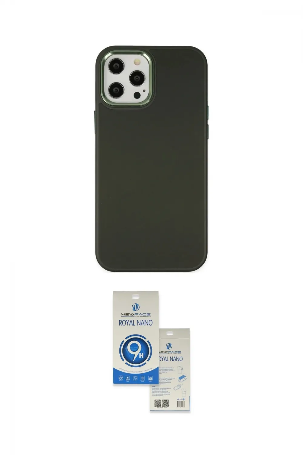 ieg™ iPhone 12 Pro Max Kılıf Çekirdek Çizgi - Şeffaf Royal Nano Ekran Koruyucu