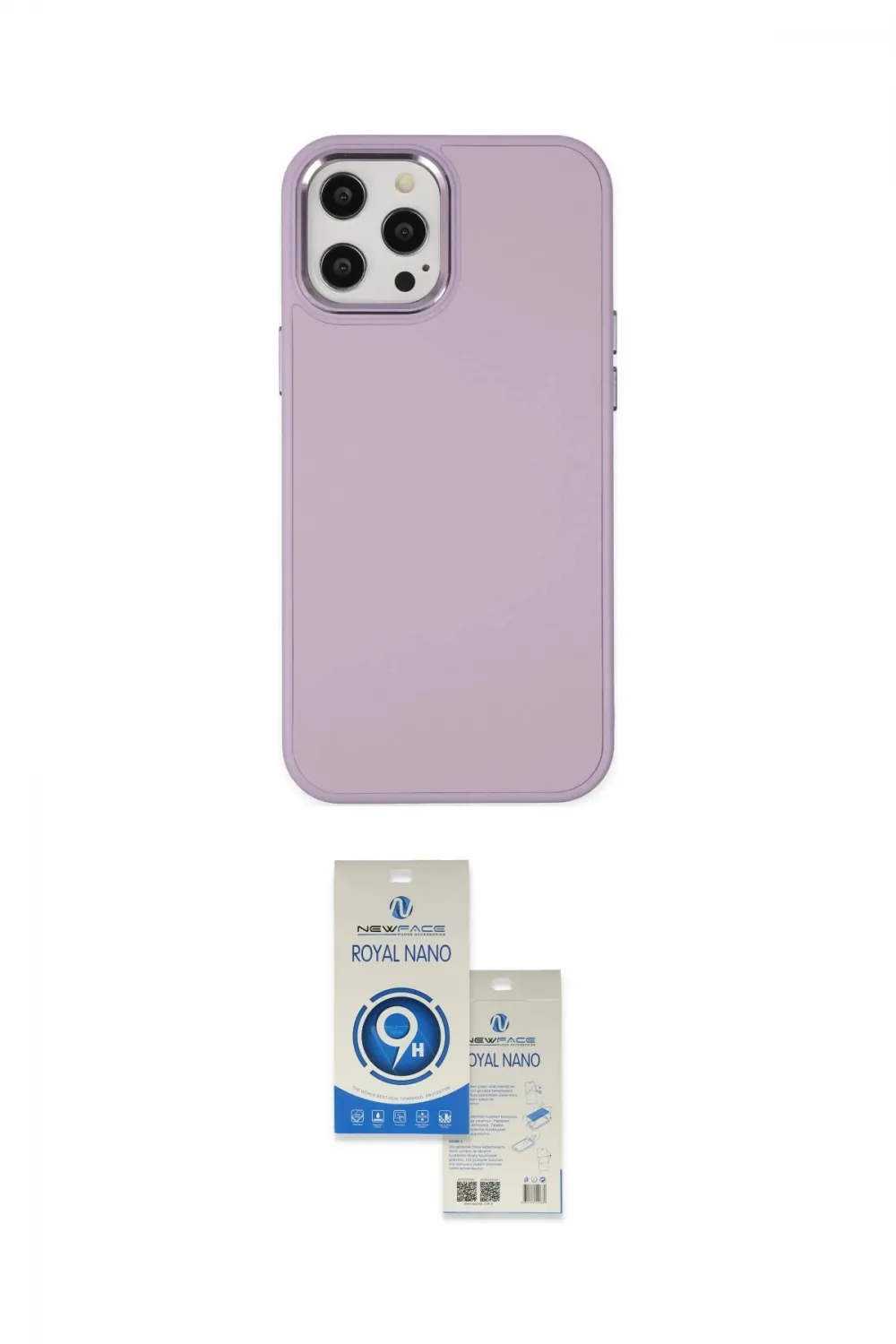 ieg™ iPhone 12 Pro Max Kılıf Çekirdek Çizgi - Şeffaf Royal Nano Ekran Koruyucu
