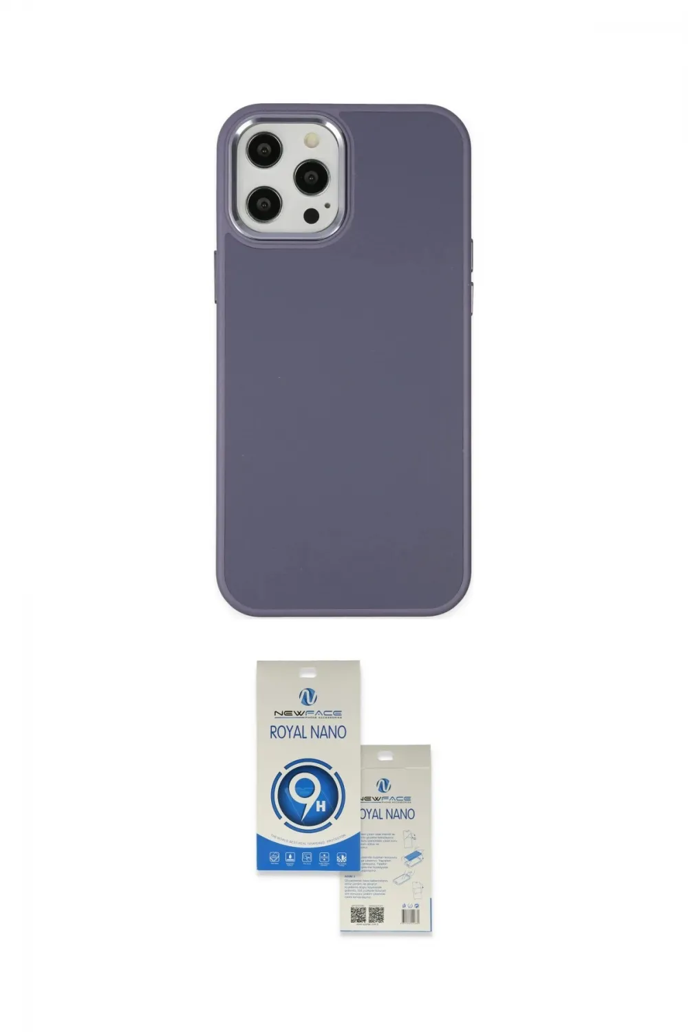 ieg™ iPhone 12 Pro Max Kılıf Çekirdek Çizgi - Şeffaf Royal Nano Ekran Koruyucu