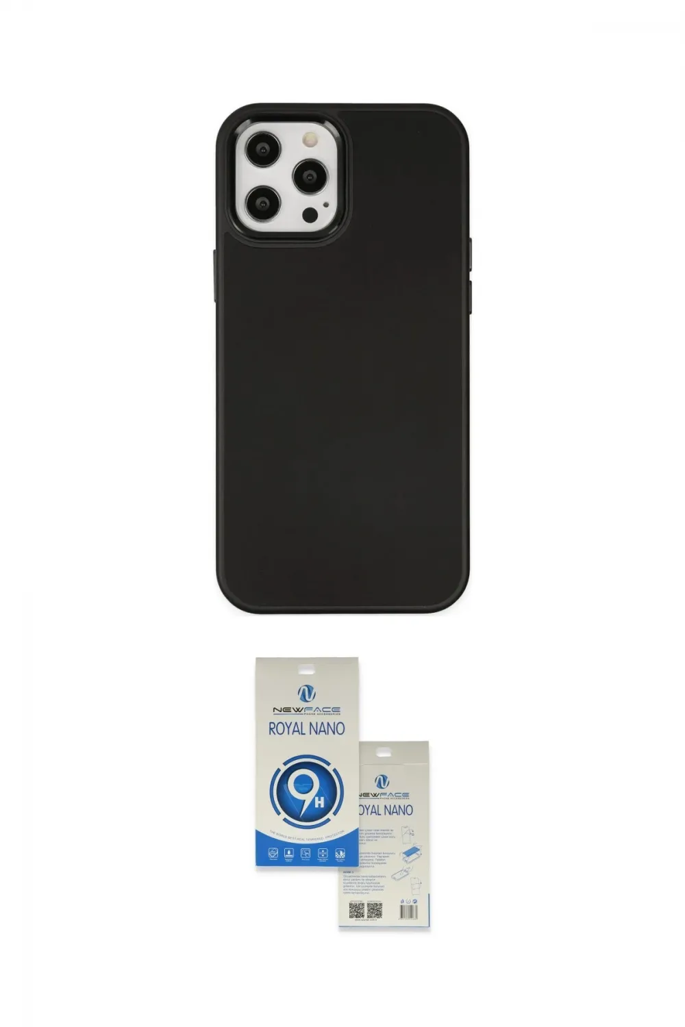ieg™ iPhone 12 Pro Max Kılıf Çekirdek Çizgi - Şeffaf Royal Nano Ekran Koruyucu