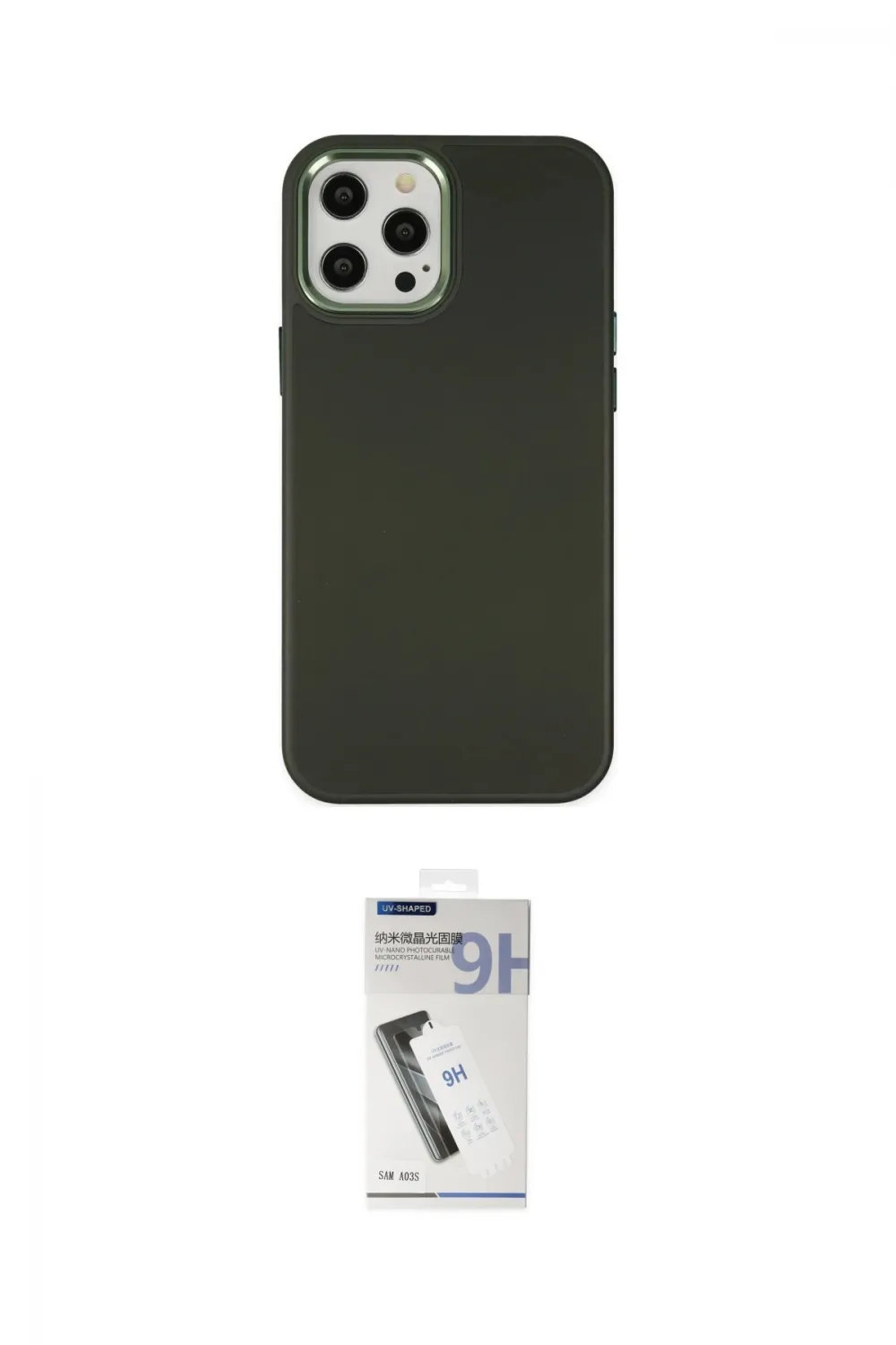ieg™ iPhone 12 Pro Max Kılıf Çekirdek Çizgi - Şeffaf Uv Polymer Nano Ekran Koruyucu