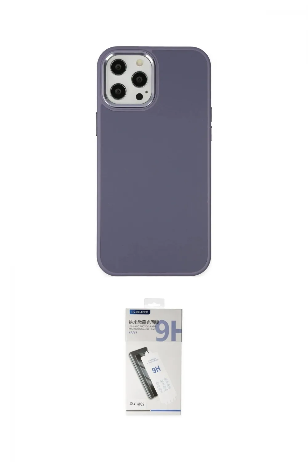 ieg™ iPhone 12 Pro Max Kılıf Çekirdek Çizgi - Şeffaf Uv Polymer Nano Ekran Koruyucu