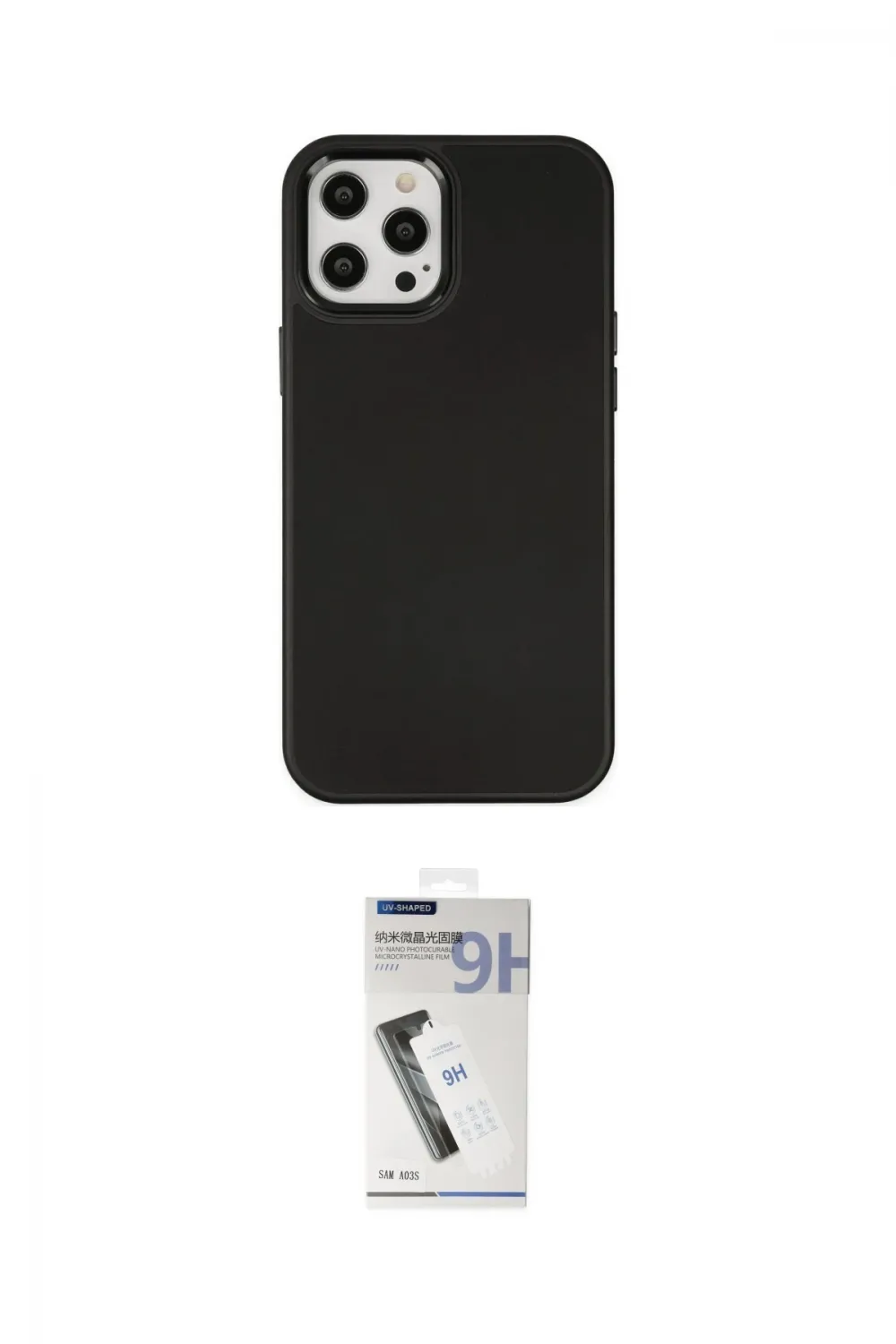 ieg™ iPhone 12 Pro Max Kılıf Çekirdek Çizgi - Şeffaf Uv Polymer Nano Ekran Koruyucu