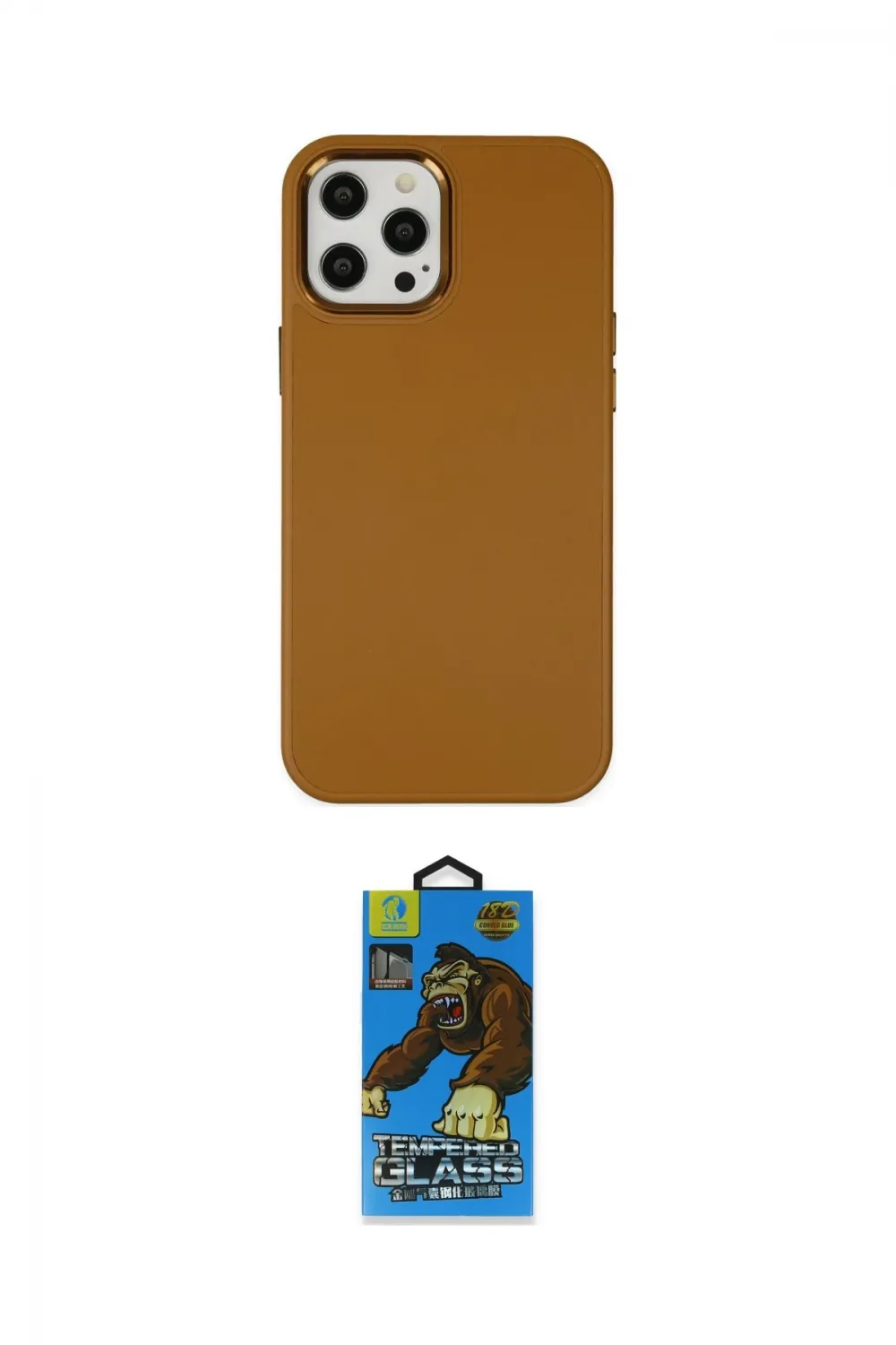ieg™ iPhone 12 Pro Max Kılıf Çekirdek Çizgi - Siyah 18D Cam Ekran Koruyucu