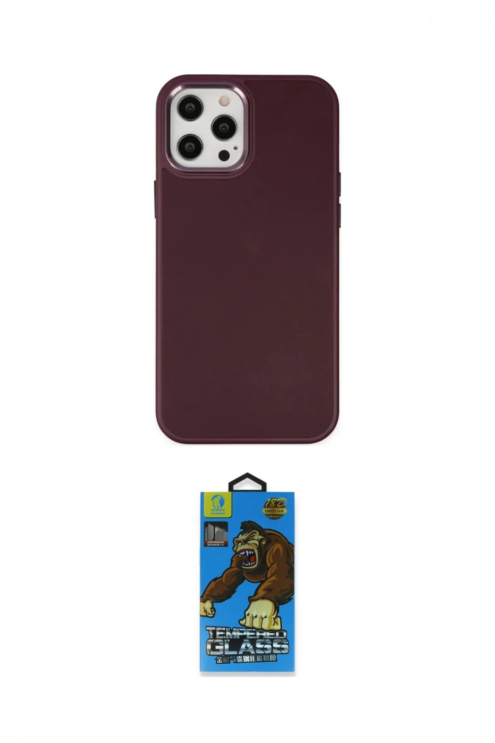 ieg™ iPhone 12 Pro Max Kılıf Çekirdek Çizgi - Siyah 18D Cam Ekran Koruyucu