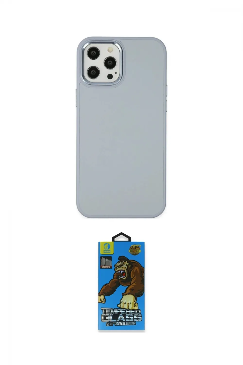 ieg™ iPhone 12 Pro Max Kılıf Çekirdek Çizgi - Siyah 18D Cam Ekran Koruyucu