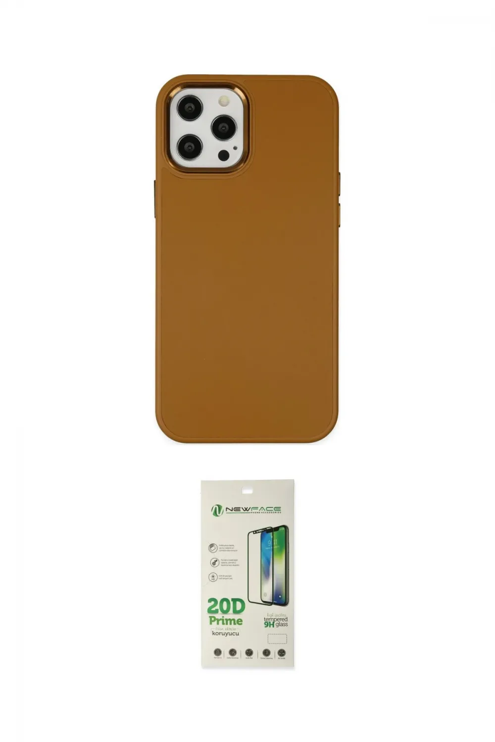 ieg™ iPhone 12 Pro Max Kılıf Çekirdek Çizgi - Siyah 20D Premium Cam Ekran Koruyucu