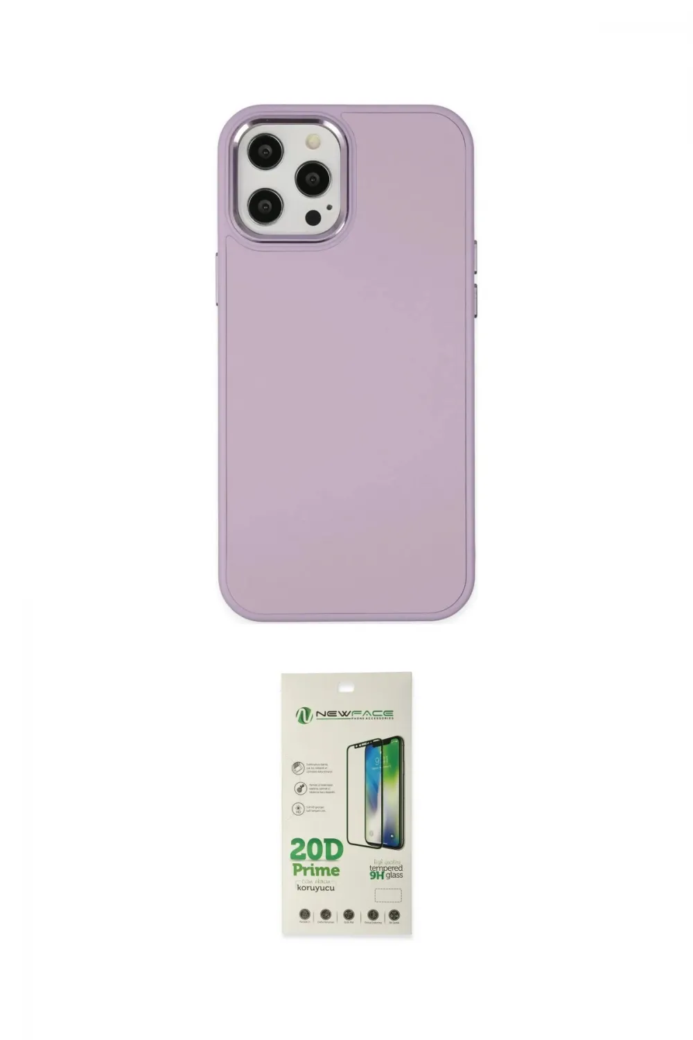 ieg™ iPhone 12 Pro Max Kılıf Çekirdek Çizgi - Siyah 20D Premium Cam Ekran Koruyucu