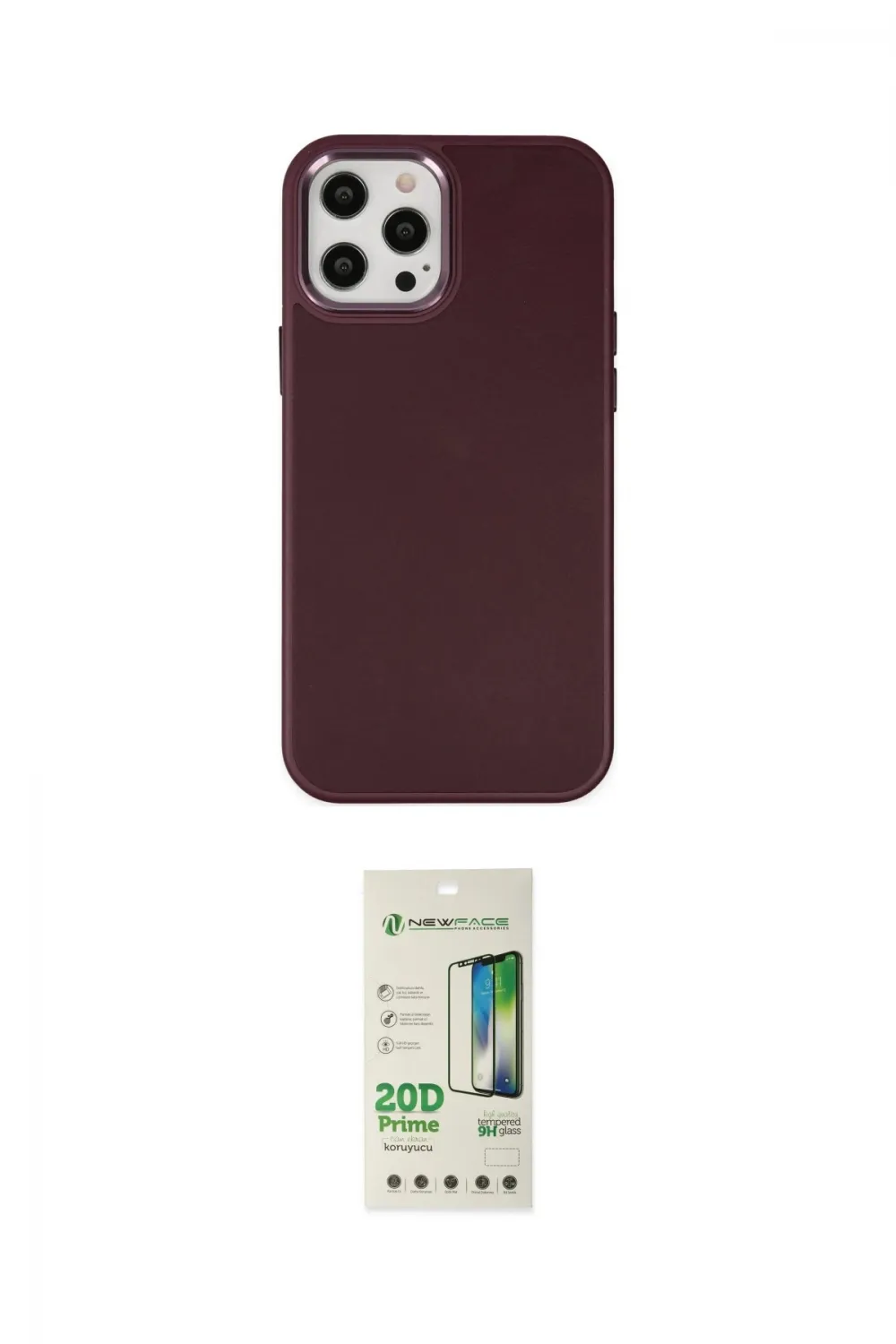 ieg™ iPhone 12 Pro Max Kılıf Çekirdek Çizgi - Siyah 20D Premium Cam Ekran Koruyucu
