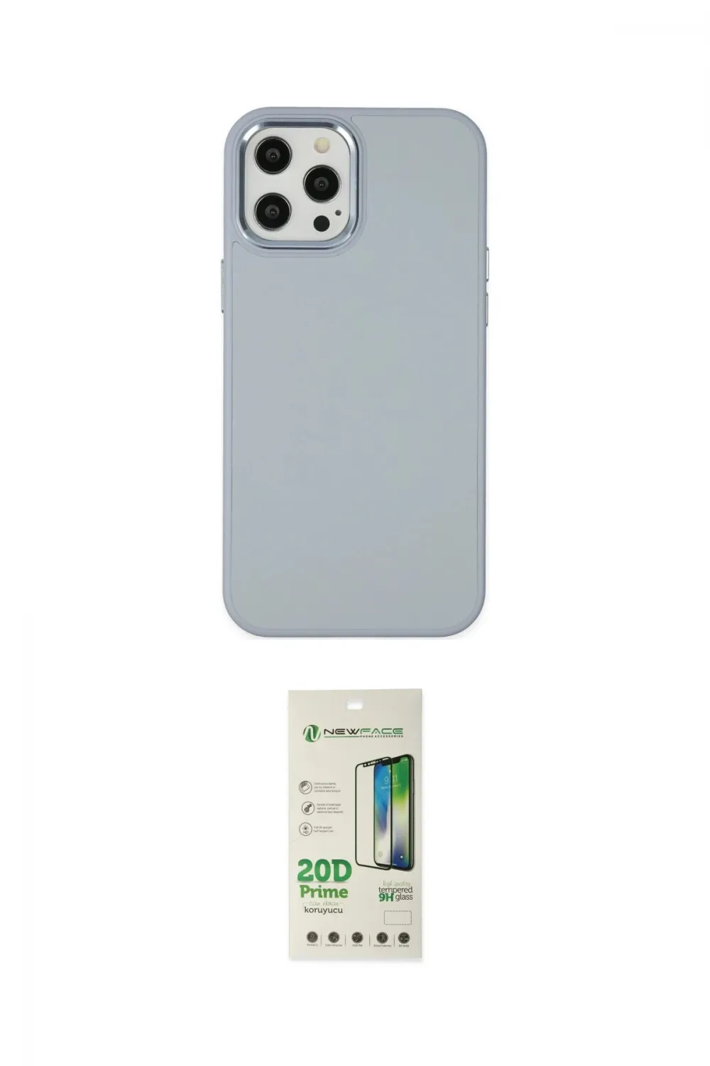 ieg™ iPhone 12 Pro Max Kılıf Çekirdek Çizgi - Siyah 20D Premium Cam Ekran Koruyucu