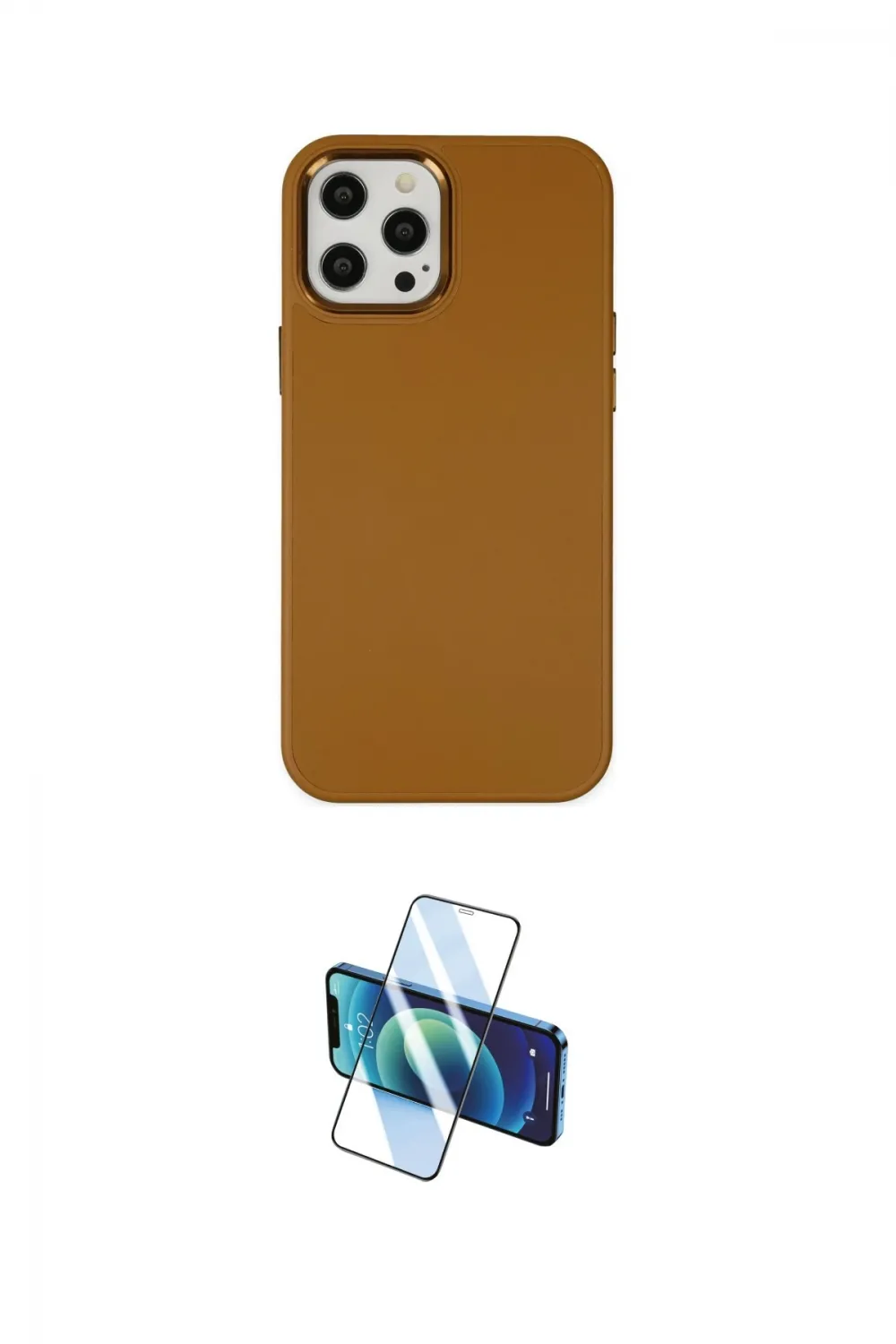 ieg™ iPhone 12 Pro Max Kılıf Çekirdek Çizgi - Siyah 3D Antistatik Seramik Nano Ekran Koruyucu