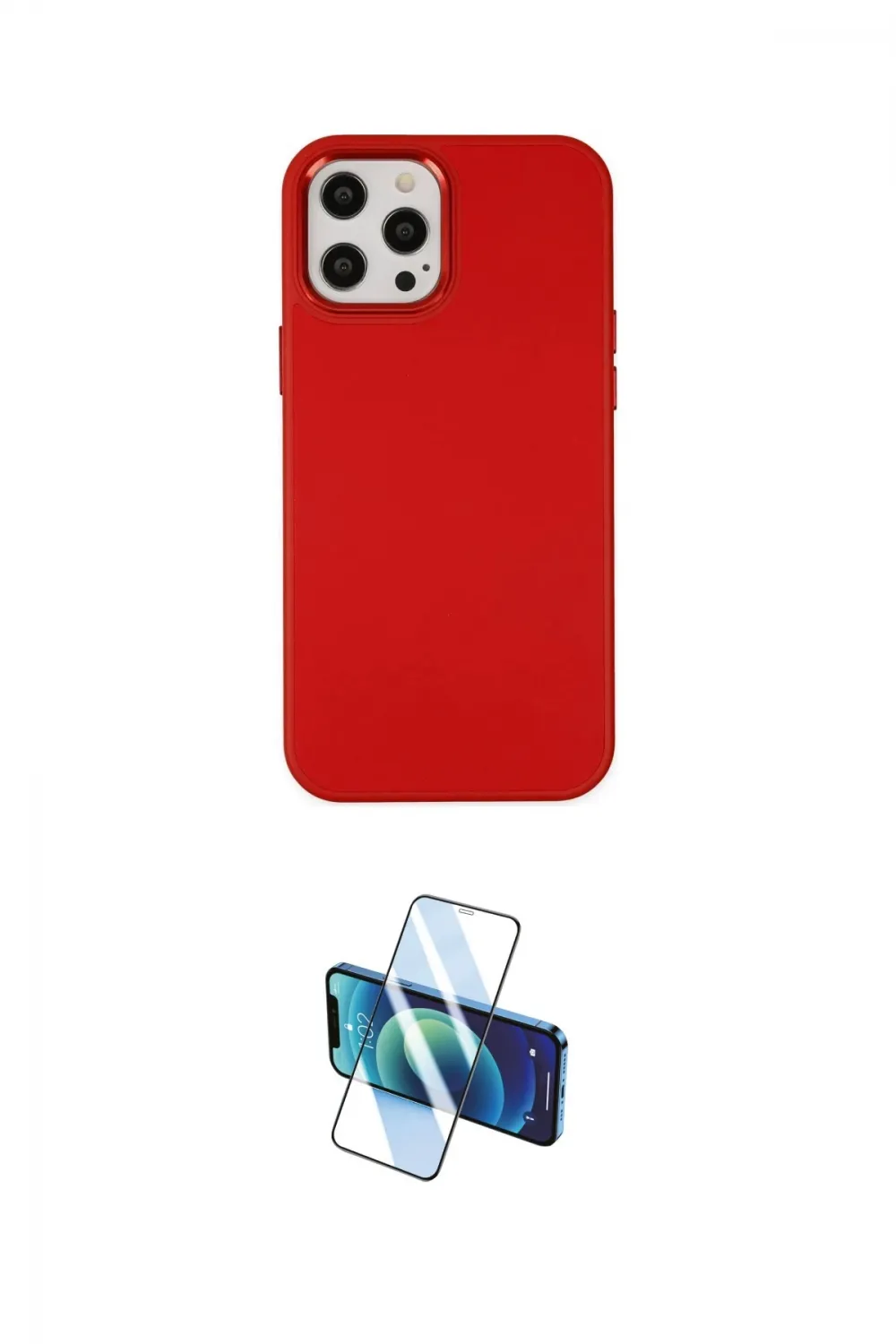 ieg™ iPhone 12 Pro Max Kılıf Çekirdek Çizgi - Siyah 3D Antistatik Seramik Nano Ekran Koruyucu