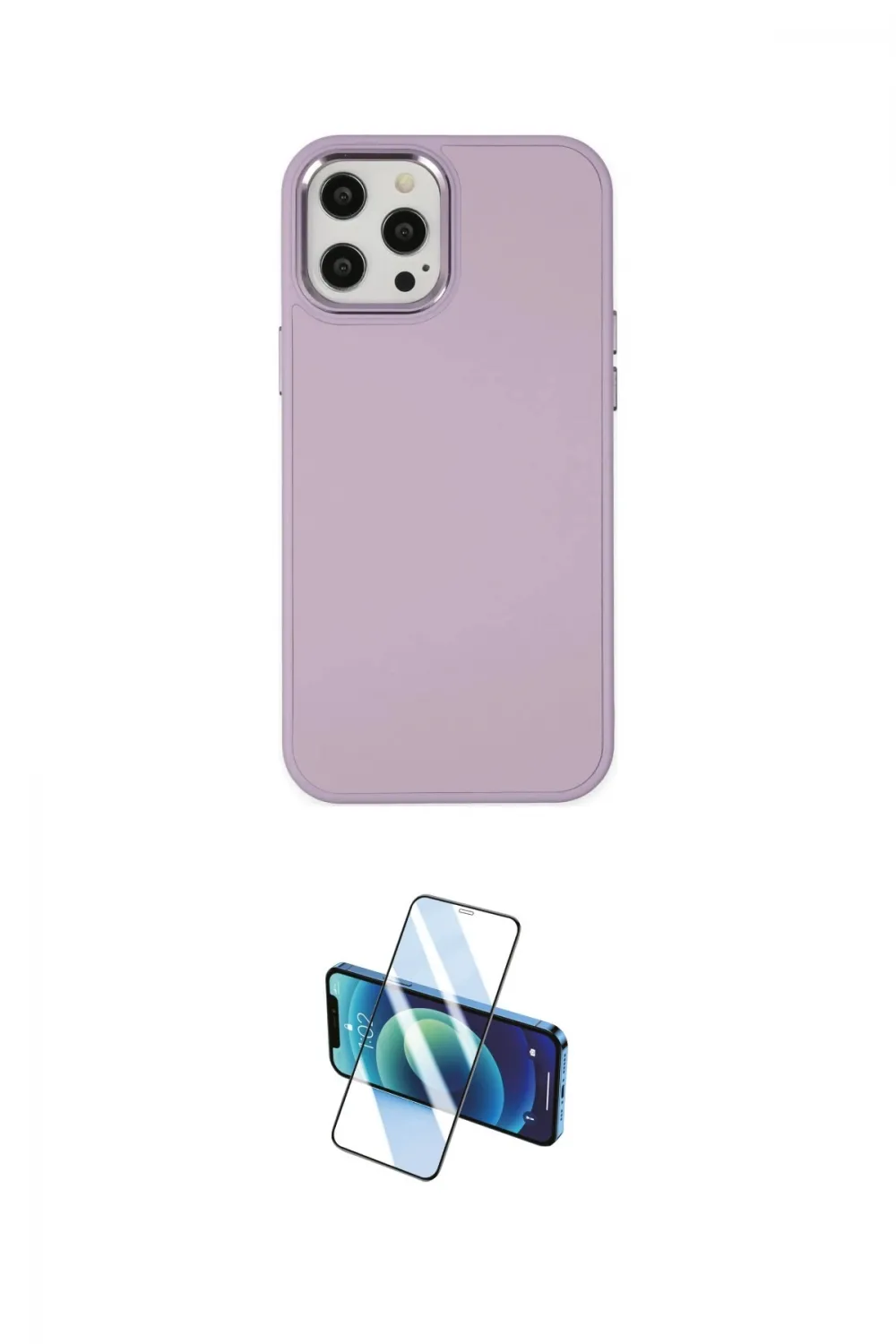 ieg™ iPhone 12 Pro Max Kılıf Çekirdek Çizgi - Siyah 3D Antistatik Seramik Nano Ekran Koruyucu