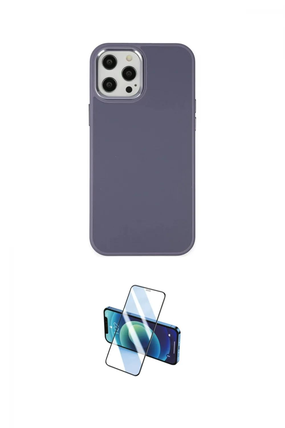 ieg™ iPhone 12 Pro Max Kılıf Çekirdek Çizgi - Siyah 3D Antistatik Seramik Nano Ekran Koruyucu