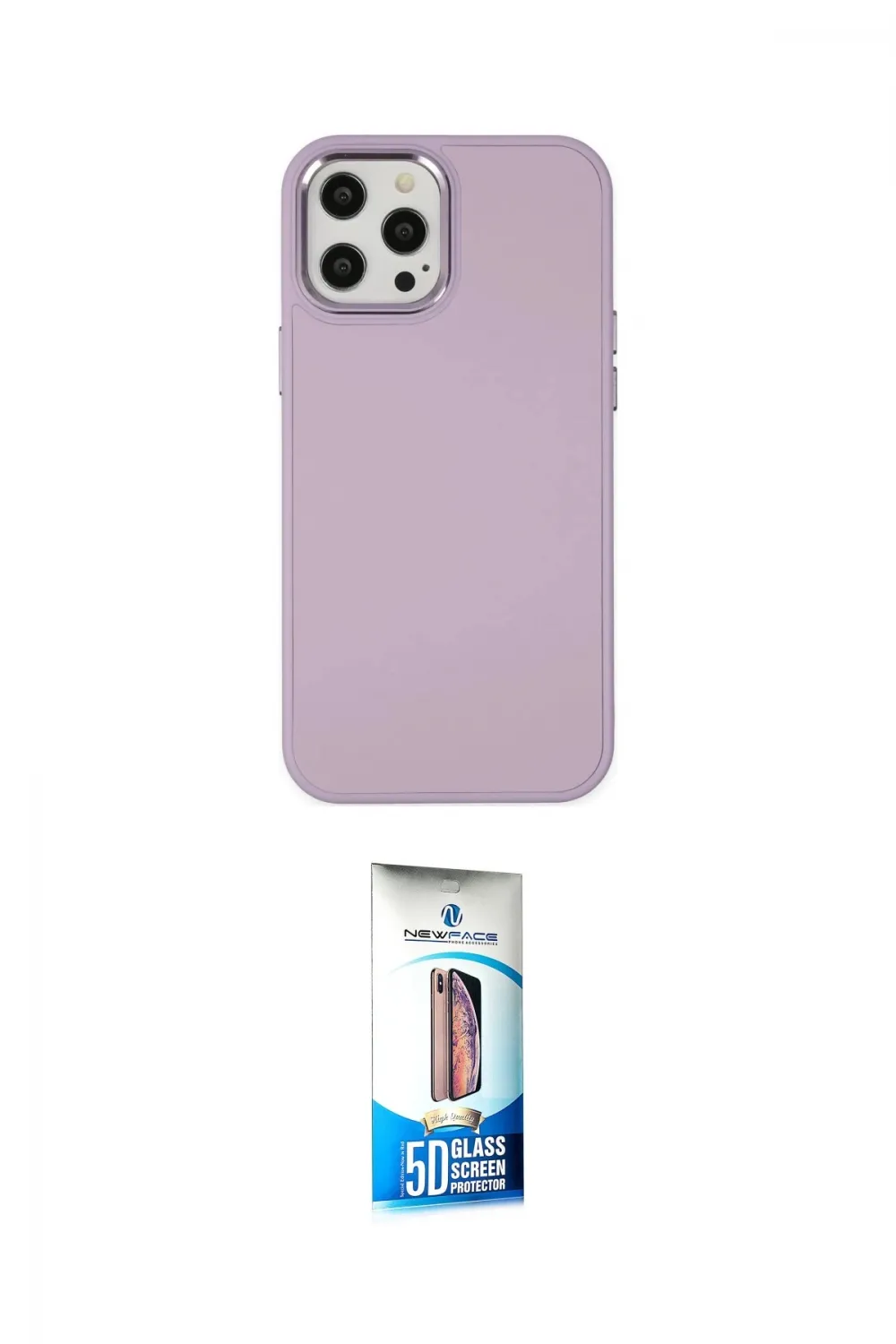ieg™ iPhone 12 Pro Max Kılıf Çekirdek Çizgi - Siyah 5D Eko Cam Ekran Koruyucu