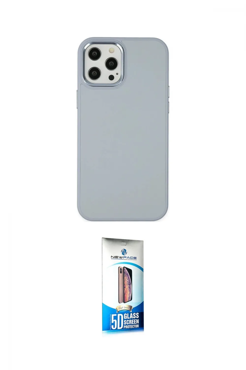 ieg™ iPhone 12 Pro Max Kılıf Çekirdek Çizgi - Siyah 5D Eko Cam Ekran Koruyucu