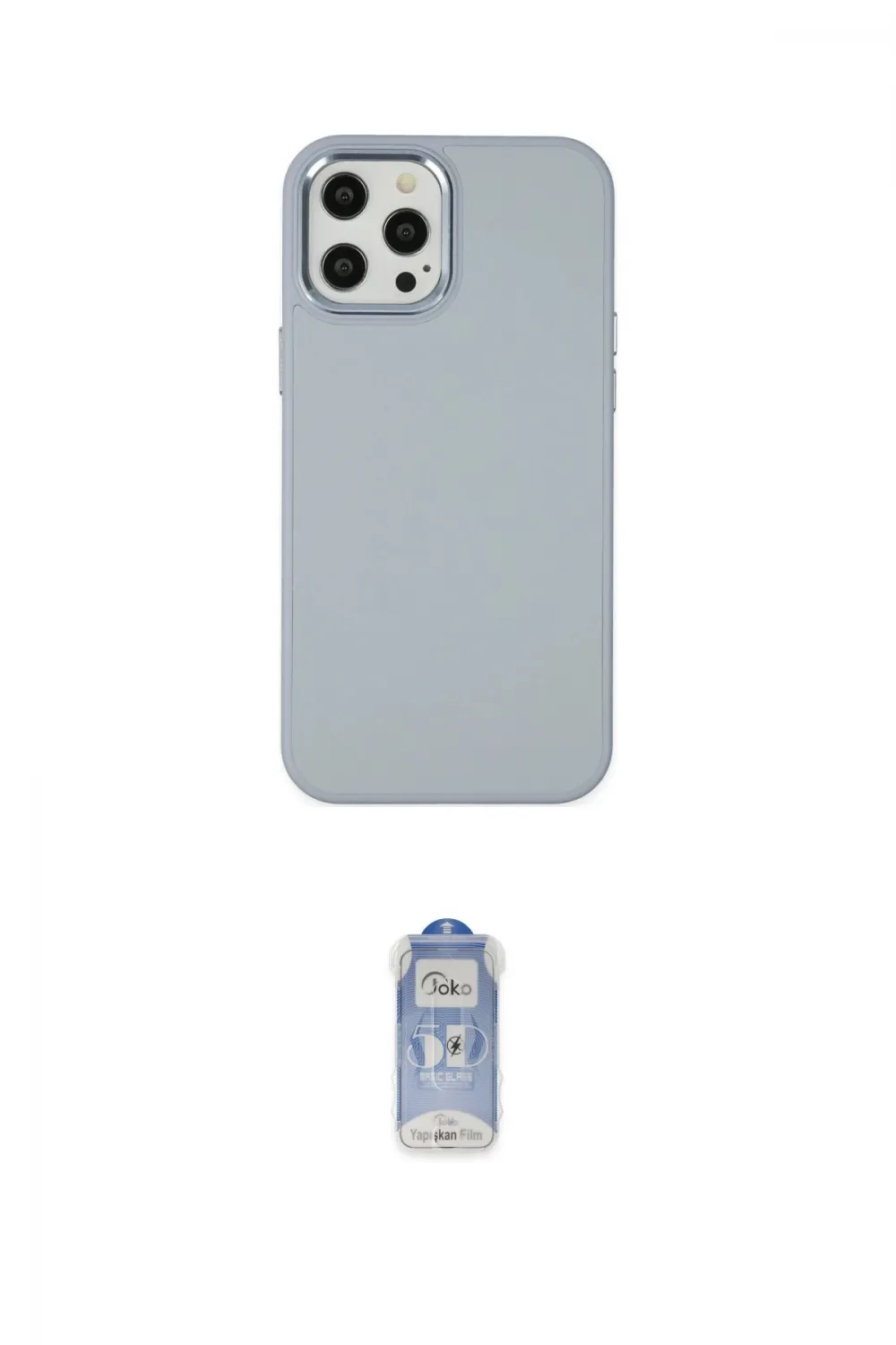 ieg™ iPhone 12 Pro Max Kılıf Çekirdek Çizgi - Siyah Joko Magic 5D Cam