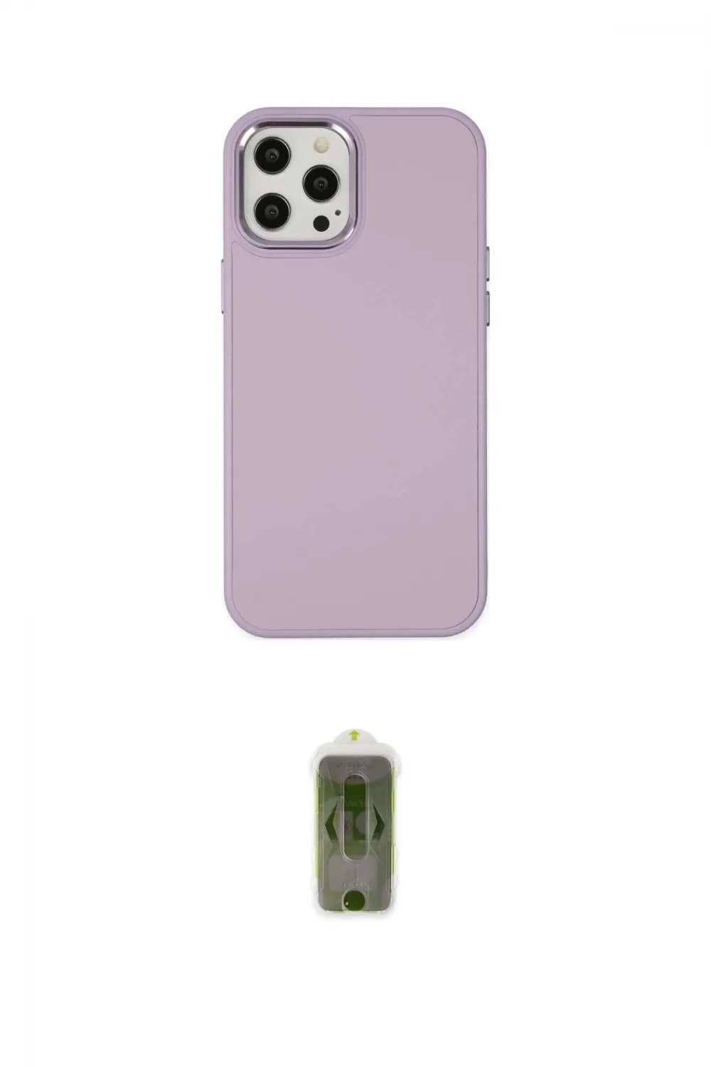 ieg™ iPhone 12 Pro Max Kılıf Çekirdek Çizgi - Siyah Joko Magic 5D Hayalet Cam