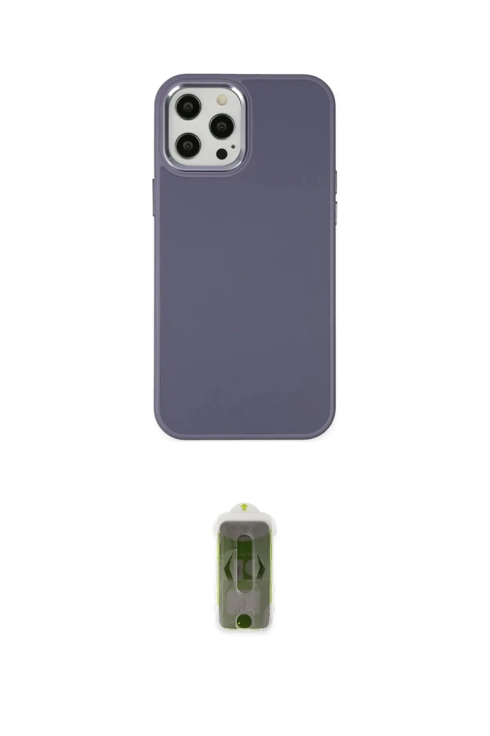 ieg™ iPhone 12 Pro Max Kılıf Çekirdek Çizgi - Siyah Joko Magic 5D Hayalet Cam