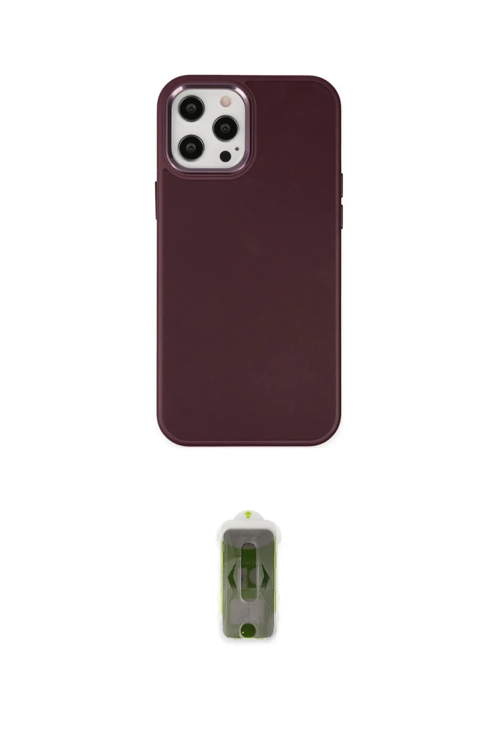 ieg™ iPhone 12 Pro Max Kılıf Çekirdek Çizgi - Siyah Joko Magic 5D Hayalet Cam