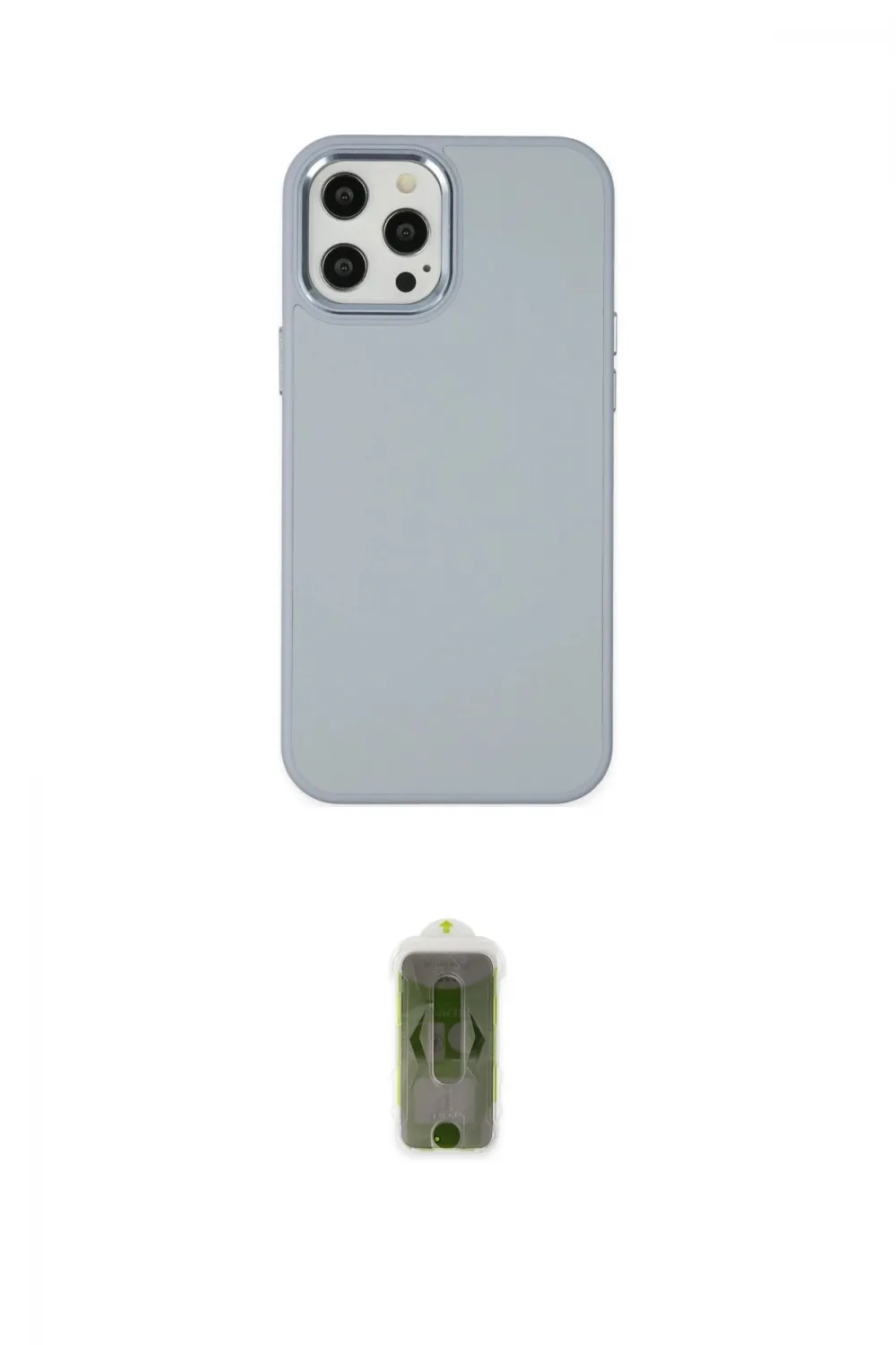 ieg™ iPhone 12 Pro Max Kılıf Çekirdek Çizgi - Siyah Joko Magic 5D Hayalet Cam