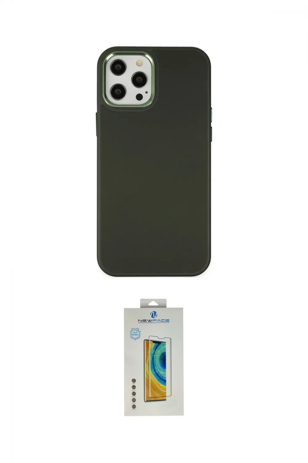 ieg™ iPhone 12 Pro Max Kılıf Çekirdek Çizgi - Siyah Polymer Nano Ekran Koruyucu