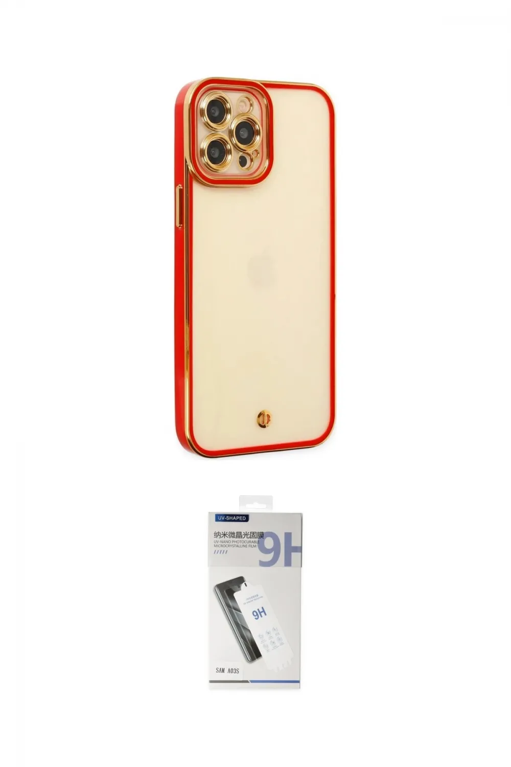 ieg™ iPhone 12 Pro Max Kılıf Çekirdek Klasik Serisi - Şeffaf Uv Polymer Nano Ekran Koruyucu