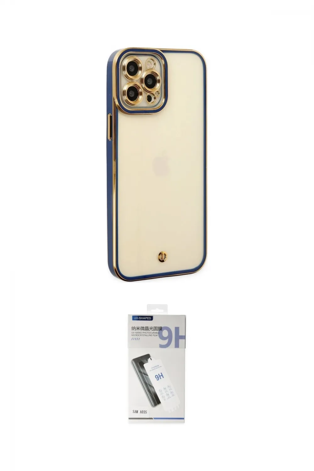 ieg™ iPhone 12 Pro Max Kılıf Çekirdek Klasik Serisi - Şeffaf Uv Polymer Nano Ekran Koruyucu