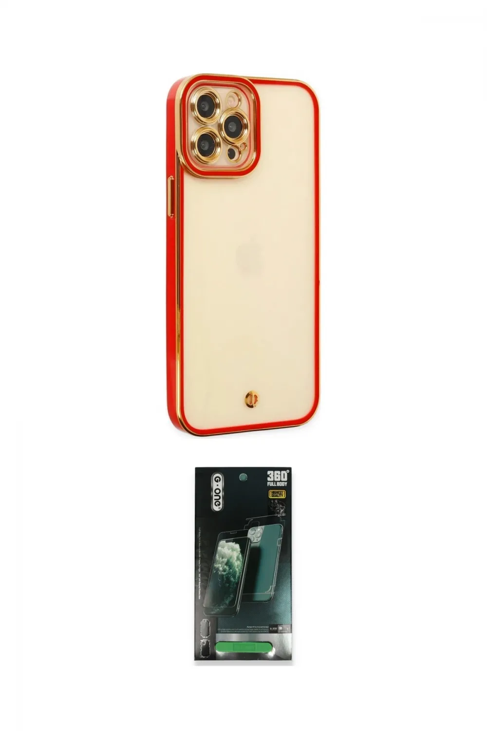 ieg™ iPhone 12 Pro Max Kılıf Çekirdek Klasik Serisi - Siyah 360 Mat Full Body Arka Koruyucu